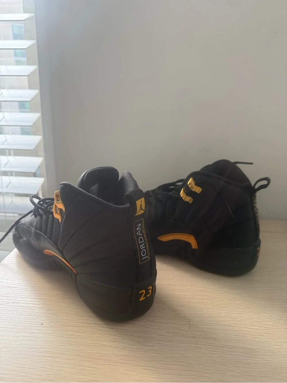 Retro 12s Jordan Black and Gold